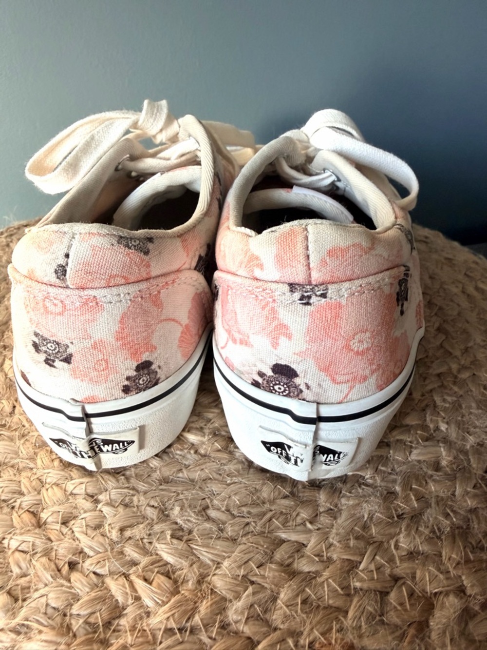 Vans Pink Floral Skate Shoes - Picture 5 of 8